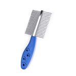 Stainless Steel Pet Comb Double Sided (Colors May Vary)