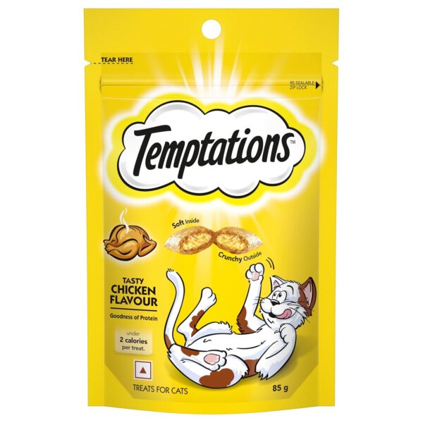 Temptations Cat Treat, Tasty Chicken Flavour - 85 g - Image 1