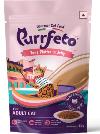 Purrfeto Adult Wet Cat Food with Tuna Platter in Jelly - 80g