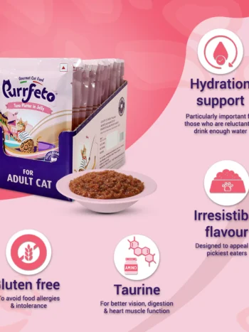 Purrfeto Adult Wet Cat Food with Tuna Platter in Jelly - 80g*12PC