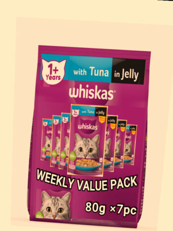 Whiskas Tuna in Jelly Adult Wet Food (80g*7pc) Weekly Value Pack