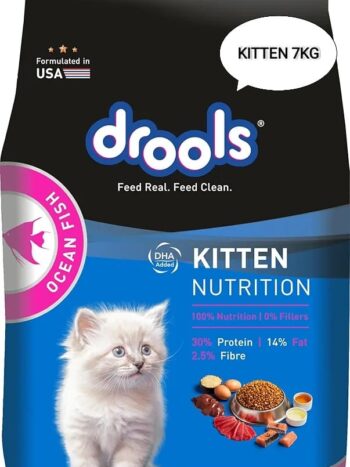 Drools Ocean Fish Dry Kitten Food 7KG (1-12 months) -10kg Litter Sand Free