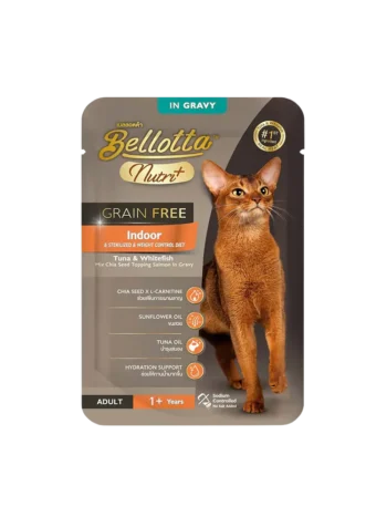 Bellotta Nutri + Grain Free Pouch Indoor Tuna & Whitefish Gravy 70gm