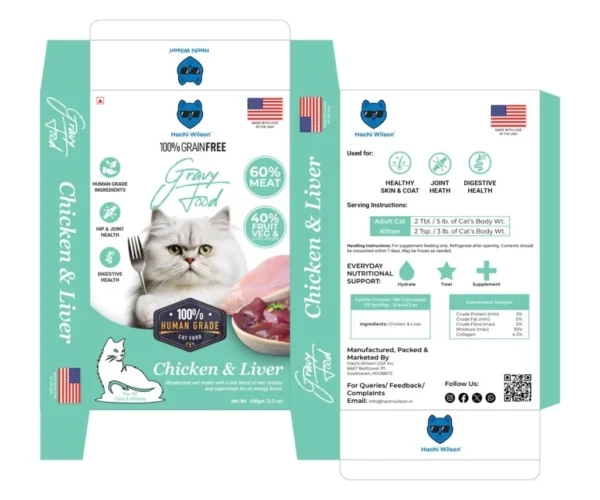 Hachi Wilson Creamy Chicken and Liver 100g | All Stage Superfood |100% Grain Free | Made In USA - Image 4