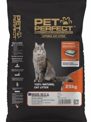 Pet Perfect Cat Litter 25kg | Bentonite From Turkey |99.9 % Dust Free| Non- Scented