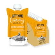 Kitty Yums Creamy Lickable Cat Treat, Salmon and Skipjack Flavour