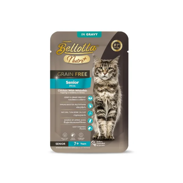 Bellotta Nutri+ Pouch Senior Special Chicken Whitefish in Gravy - Image 1