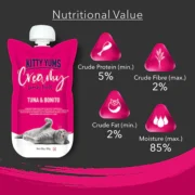 Kitty Yums Lickable Tuna & Bonito Creamy Cat Treat 80g - Image 6